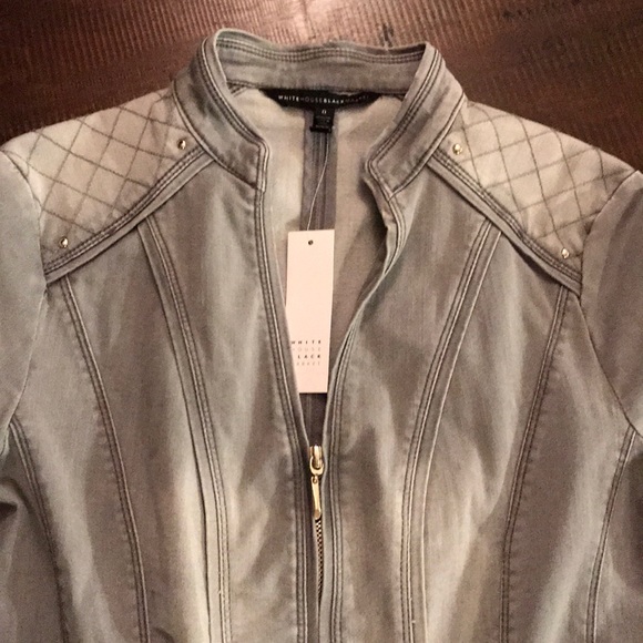 NWT~ White House Black Market Moto Style Jacket - Picture 4 of 7
